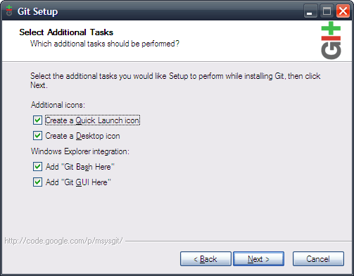 Select Additional Tasks